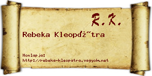 Rebeka Kleopátra névjegykártya